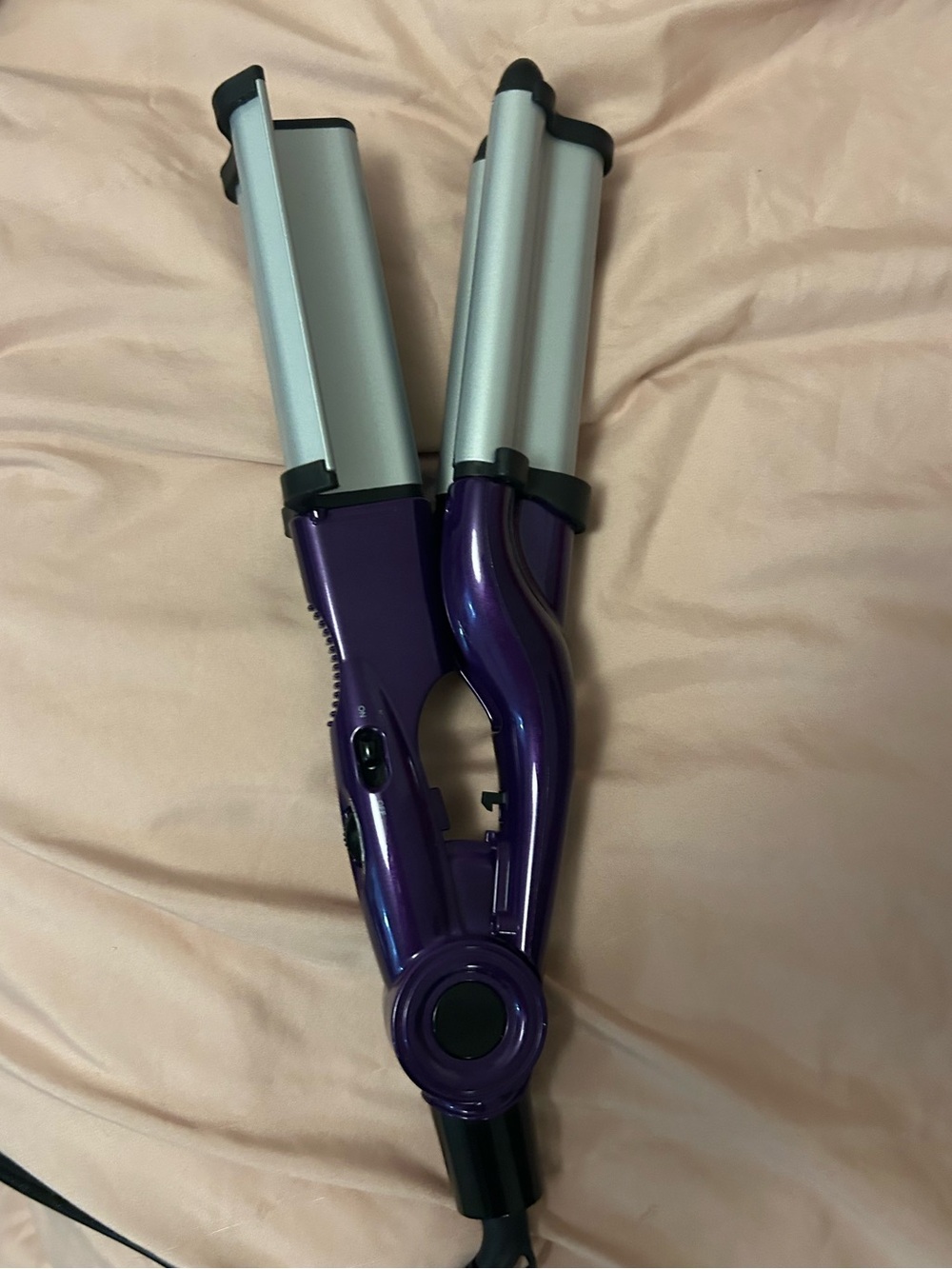 Purple 2-Barrel Hair Waver Styling Iron - Unbranded